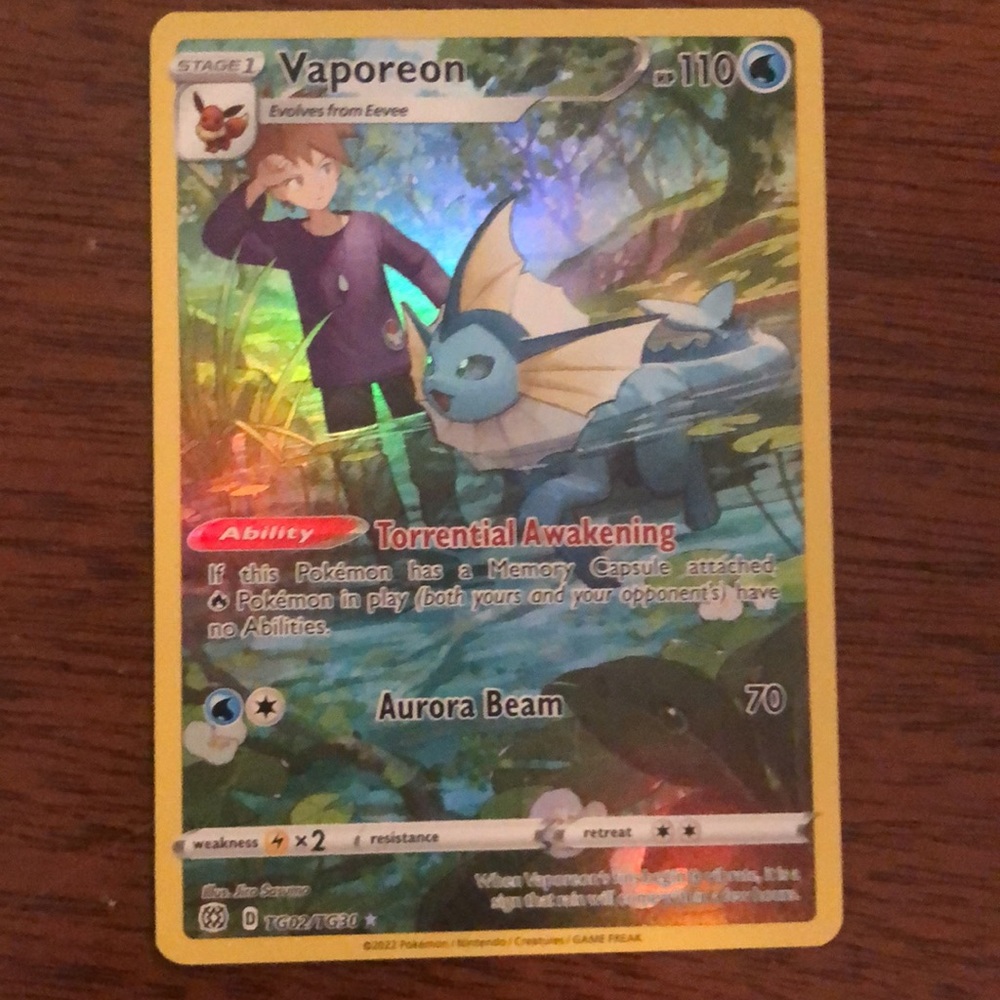 Pokémon Card Vaporeon Alternative Art